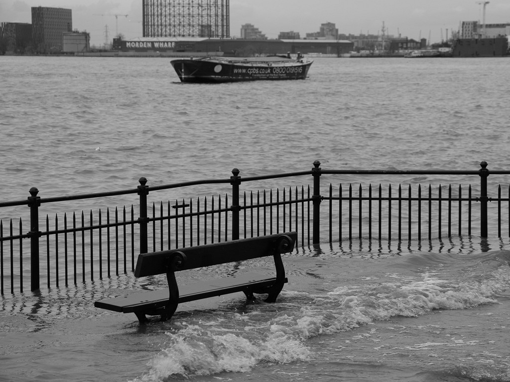 High tide at Greenwich
