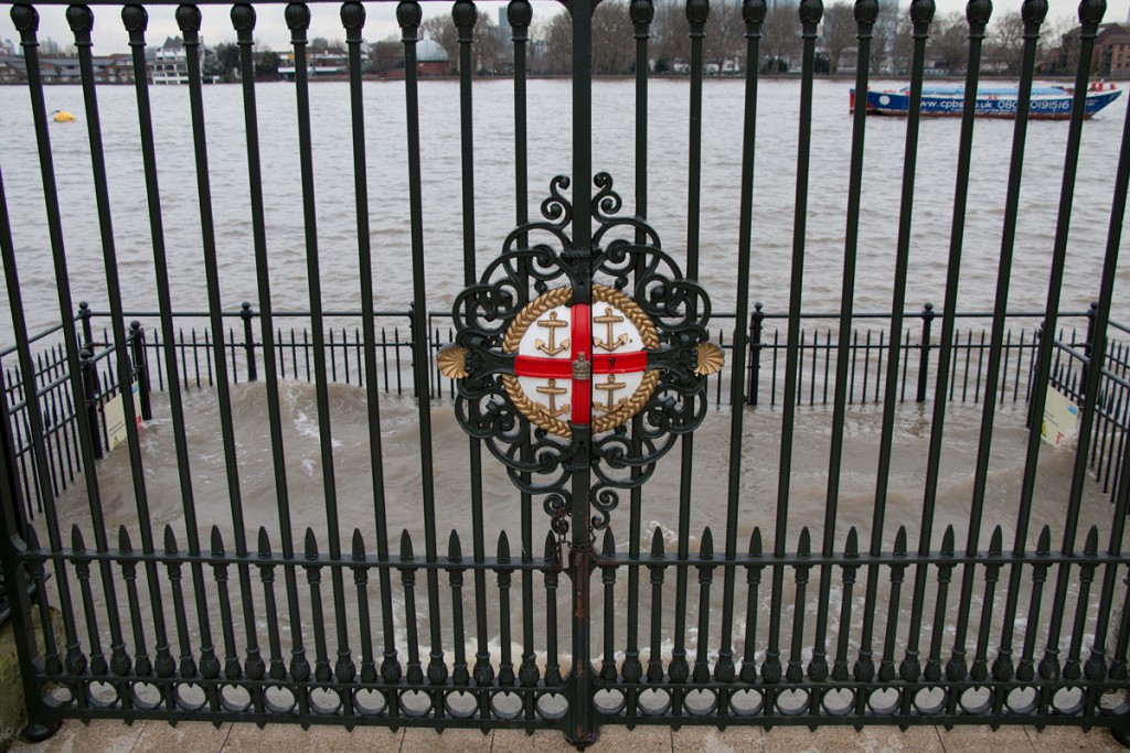High tide at Greenwich